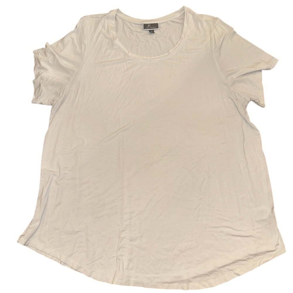 JM Collection White Short Sleeve T Shirt 2X